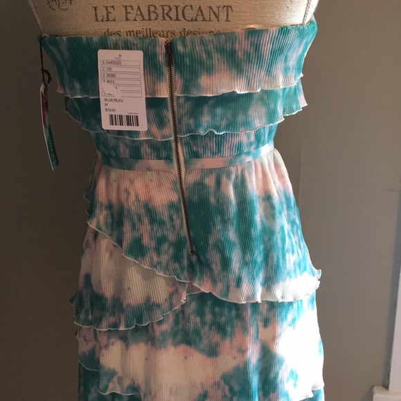 NWT Layered Tye-Dye Strapless Dress - Picture 4 of 7